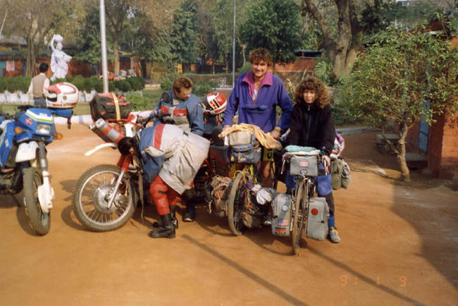 With bicycles in New Dehli