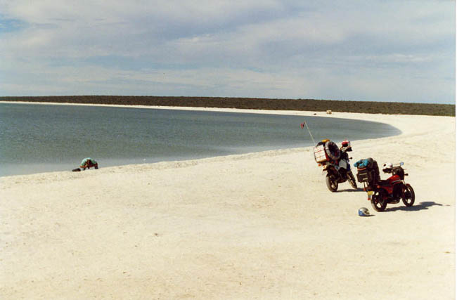 8 meters deep with shells