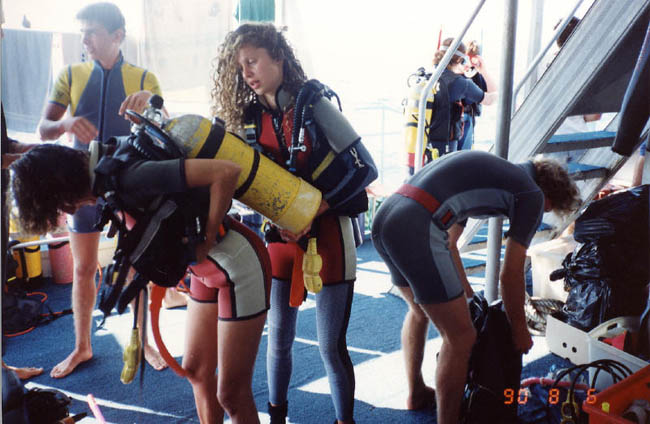 Getting ready to dive